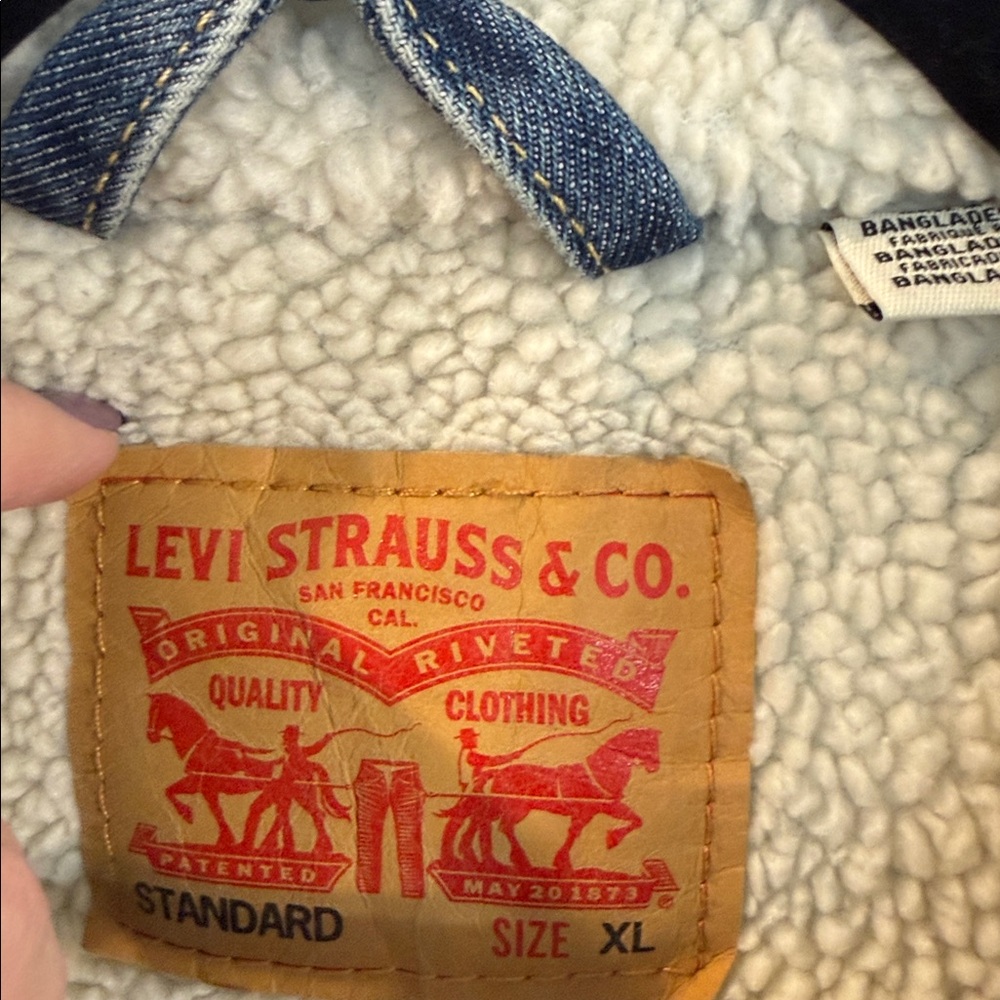 Levi's Original Sherpa Trucker Jacket size XL - Picture 4 of 5